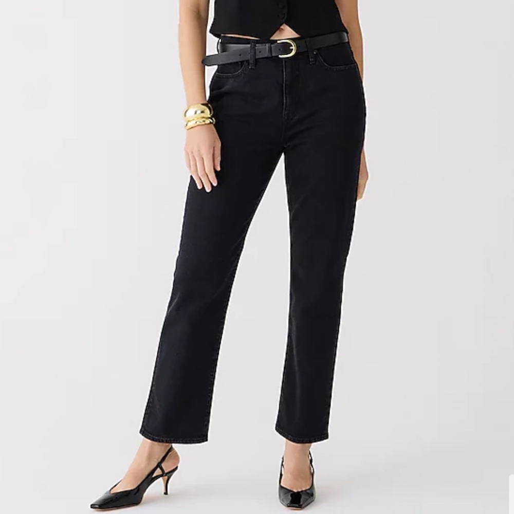 NWT — J.Crew classic straight jean in washed black, size 14/31